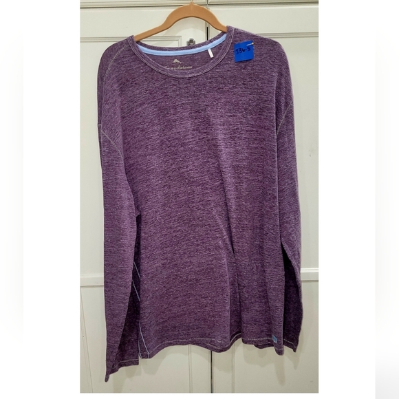 Tommy Bahama Heathered Purple Top - Picture 1 of 3